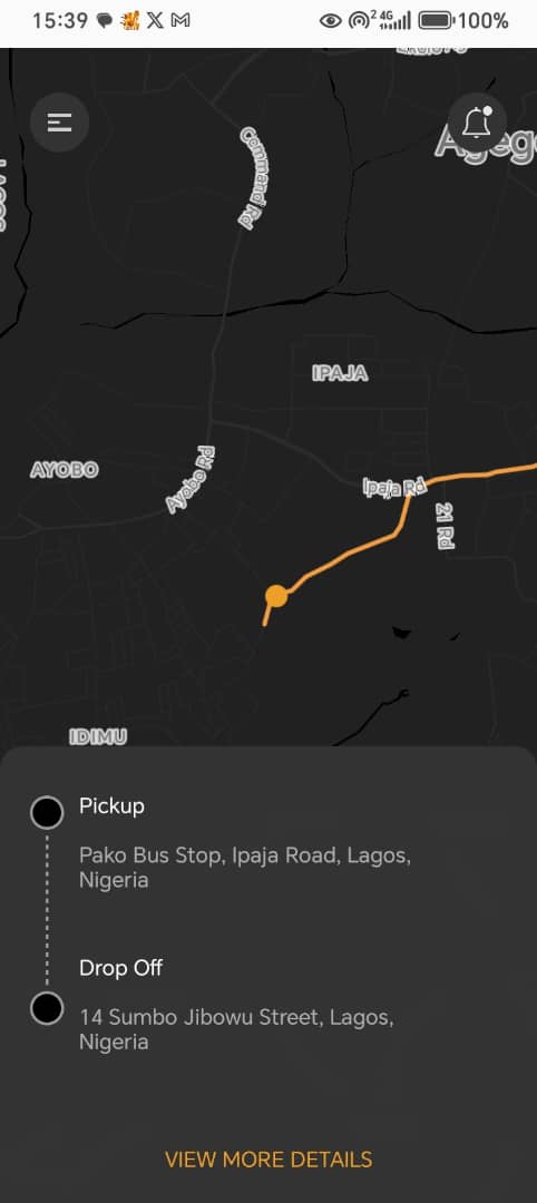 Track Order Screen